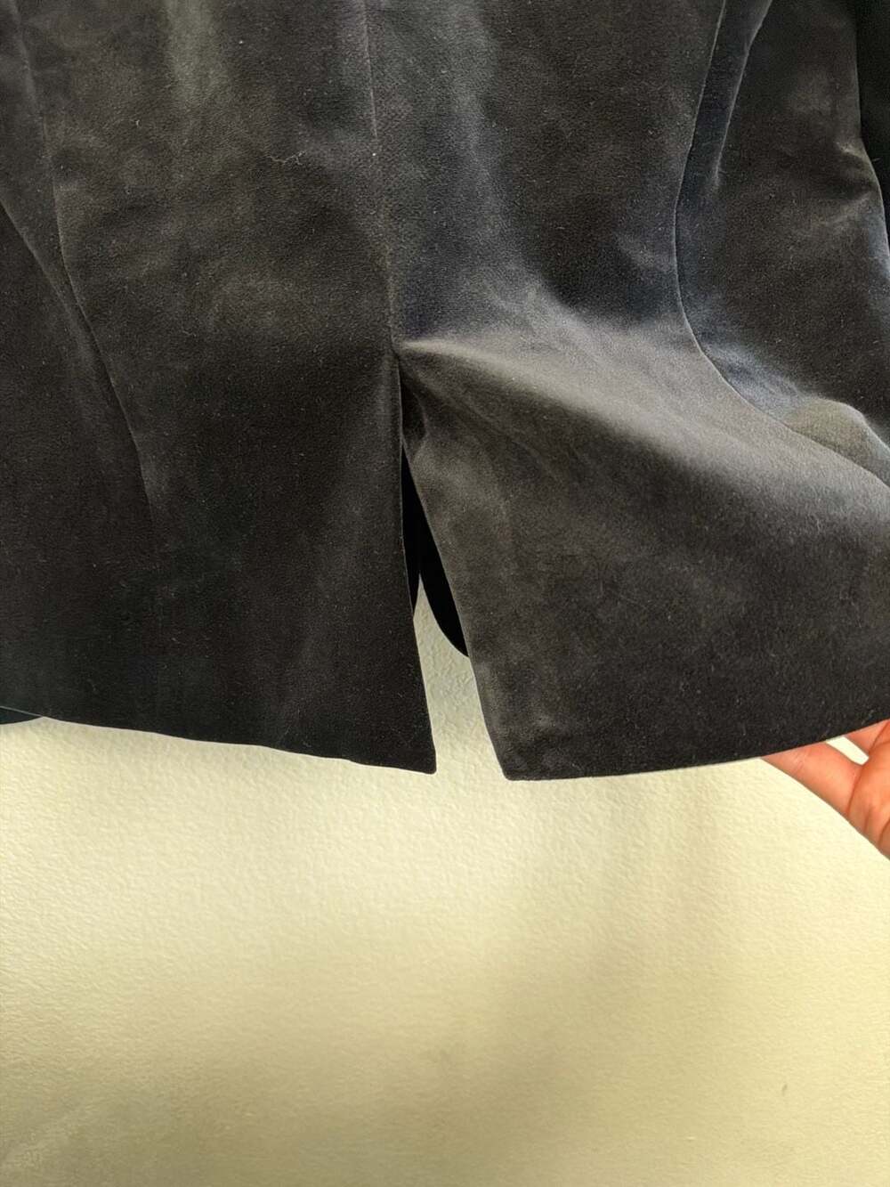 Maison Jules Black Velvet Single Button Blazer Jacket Size 8 - Picture 4 of 5